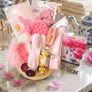 Women's Luxury Packaging Gift Basket with Necklace Chain - Valentine Gifts for Mom, Birthday & Christmas Fashion Accessory Set for Female Special Occasions
