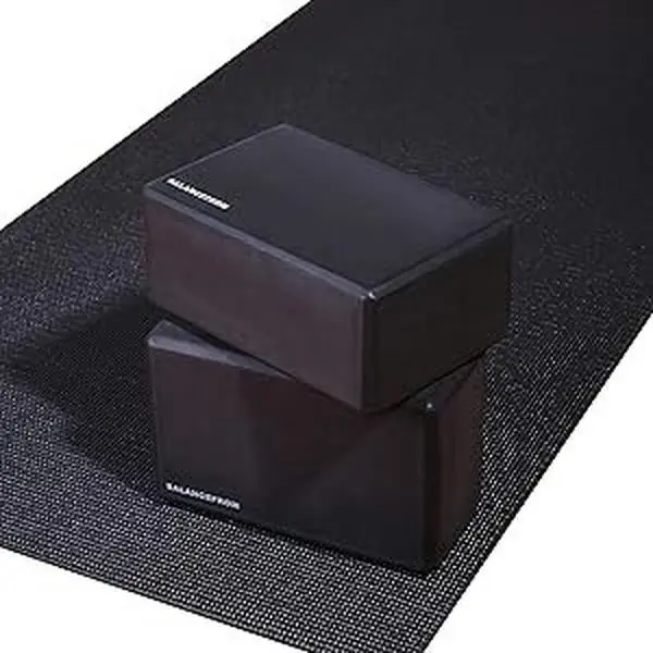 Signature Fitness 3mm Thick High Density Anti-Tear Exercise Yoga Mat with Optional Yoga Blocks