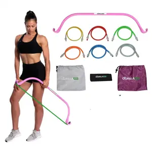 Lite Gorilla Bow Portable Home Gym Resistance Bands and Bar System for Travel, Fitness, Weightlifting and Exercise Kit, multiple exercise