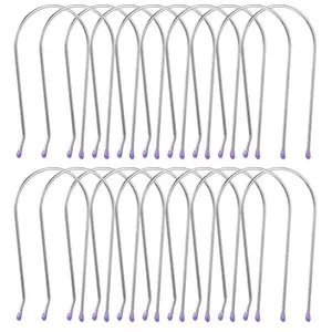 20pcs Hot Roller Pins,Hot Roller Clips for Electric Rollers,1.5 In Hots Curler Clips Replacement Kit,Portable Electric Curler Clip Fits Most Sized Rollers Curlers,Purple