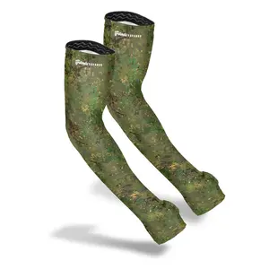 Farmers Defense Protection Sleeves - Green Brush Camo - UV Cooling Sleeves | Anti-Scratch Sun Protection Arm Sleeves Comfort Clothing for Gardening Harvesting Outdoors Enthusiasts