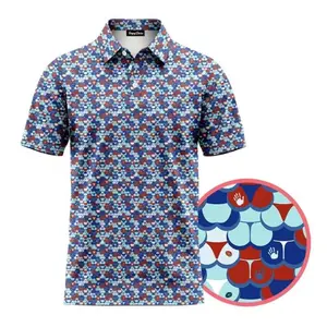 Merica Funny Pattern Golf Polo Shirt Short Sleeve Print Menswear