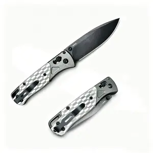 Men's EDC Pocket Knife - Exquisite Damascus Leather Steel Knife with Carbon Fiber Handle, Suitable for Camping, Hiking, Picnicking, and Folding Practical Tool for Family Kitchen Fruit Cutting, Gift for Family and Friends