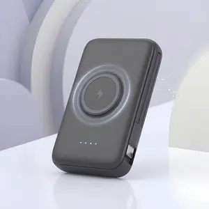 The Ultimate All-in-One 5000mAh Power Bank | Built-in Dual Cables + Magnetic Watch Charger | Travel Essential Gadget Pad Plastic Wireless Aesthetic Device Instant Phone Compact Charging Kit Solar Flashlight easy portability