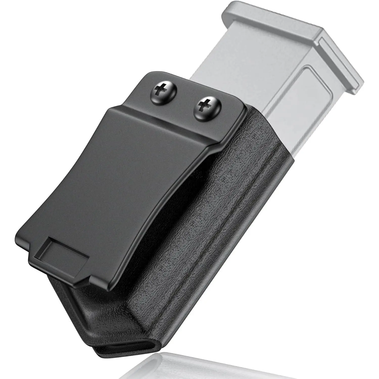 Universal Mag Carrier IWB/OWB Magazine Holster for 9mm/.40 Adjustable Double Stack Kydex Mag Holster Concealed Carry Holster for Right & Left Hand