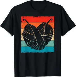 100% Cotton Retro Crochet Crocheter Knitting Crafter Crafting Expert T-Shirt