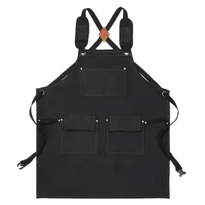 Heavy-Duty Woodworking Apron with ol Pockets, Cruciform-Back Straps & Adjustable Fit - Durable Apron for Men and Women, UP  XXL