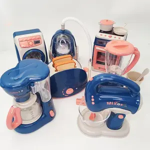 2026 Pretend Kitchen Set for Kids Coffee Maker Mixer Toaster with Realistic Lights & Sounds Perfect Birthday Gift for Children Tiny Colorful Play Kitchen Accessories Ideal for Imaginative Play