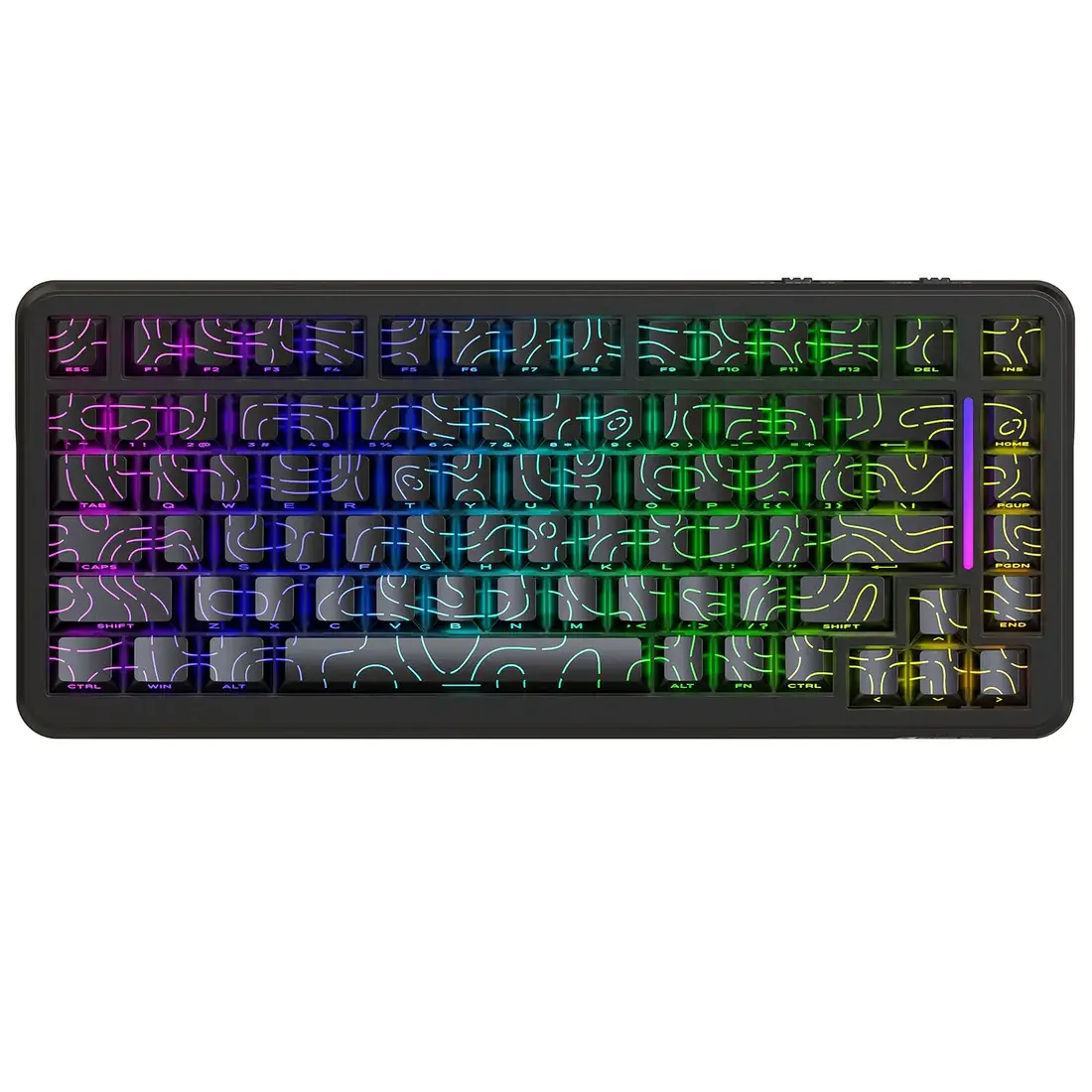 MAMBASNAKE M82HE HE Hall Effect Magnetic Switch 75% Wired Gaming Keyboard - 82 Keys, 8KHz Aluminum Frame, 0.01mm RT Accuracy, RGB Backlit, Dynamic Key Switching, 100M Keystroke Durability for Video Game Esports Gamers (Laptops/PC)