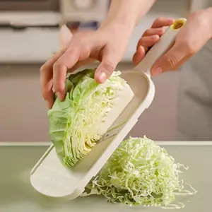 HomeDailyEss Manual Cabbage Chopping Slicer, ABS Plastic Vegetable Cutting and Shredding Multi-Function Tool, Stainless Steel Blade, Kitchen Salad Preparation Equipment, Can handle cabbage without power supply, Multi-functional Vegetable Grinder
