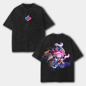 Eternal Sugar Cookie & Shadow Milk Cookie custom, Cookie Run Kingdom  Double Printed Unisex Acid Washed Lightweight Cotton , Gift For Game Fan casual crewneck t-shirt