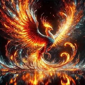 1PCS Phoenix Diamond Painting Kits for Adults DIY 5D Full Drill Crystal Rhinestone Embroidery Art Craft
