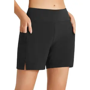 baleaf Women's  5"  Quick Dry High Waisted Swim Board Shorts UPF 50+ Swimsuit Bottom Trunks with Liner [PC:dcg002]