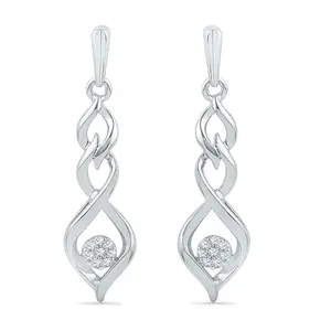 Tiered Dangle Earrings With Diamonds