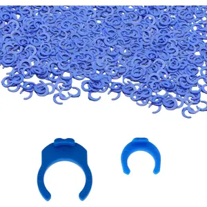 100 PCS 1/4 inch Locking Clips Reverse Osmosis Clip ro Water line Clips Blue Clip for Locking Quick Connect Fittings for RO Reverse Osmosis Water Filter Fittings, Irrigation or Pneumatic Connector