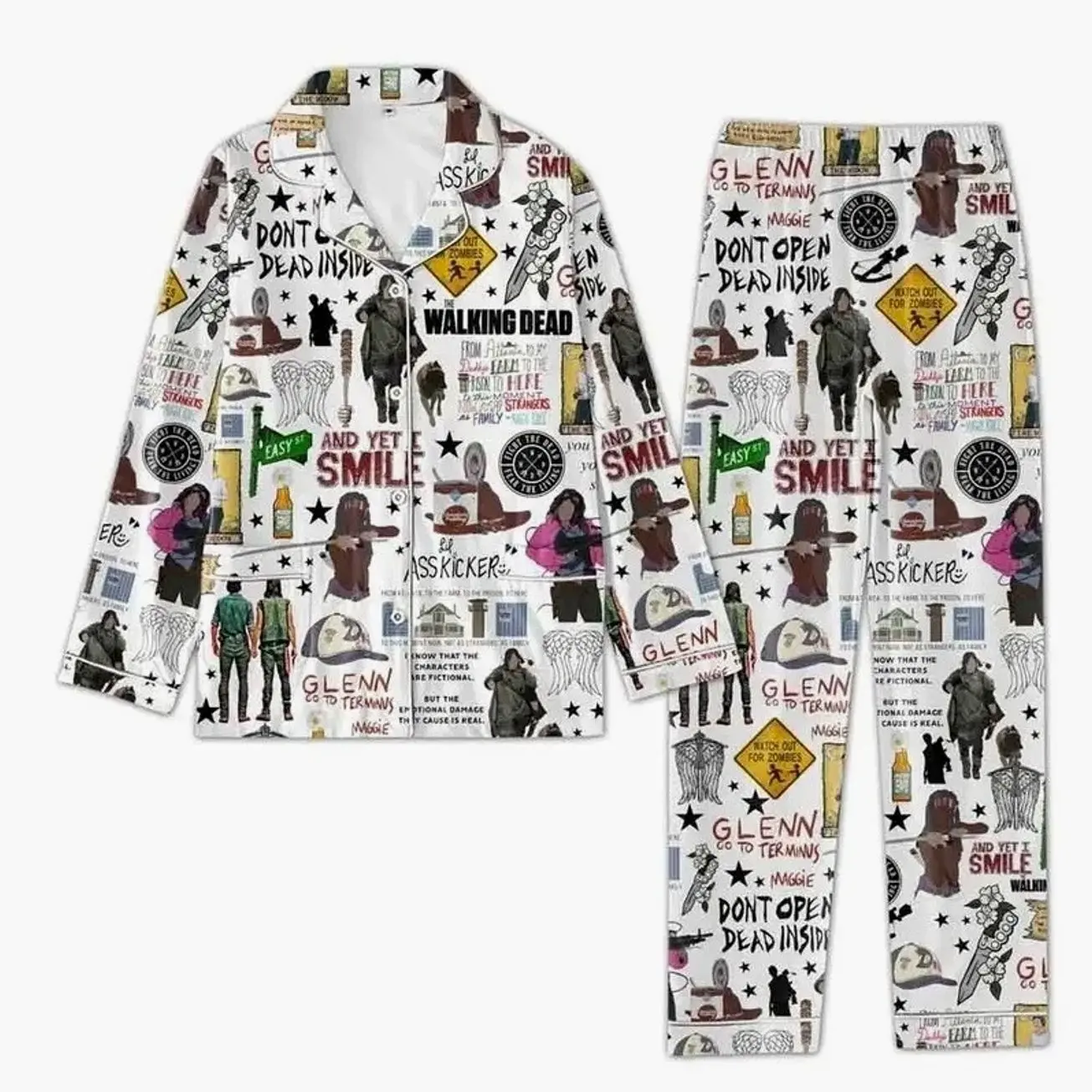 The Walking Dead Icon Coquette Short Sleeve Pajama Set