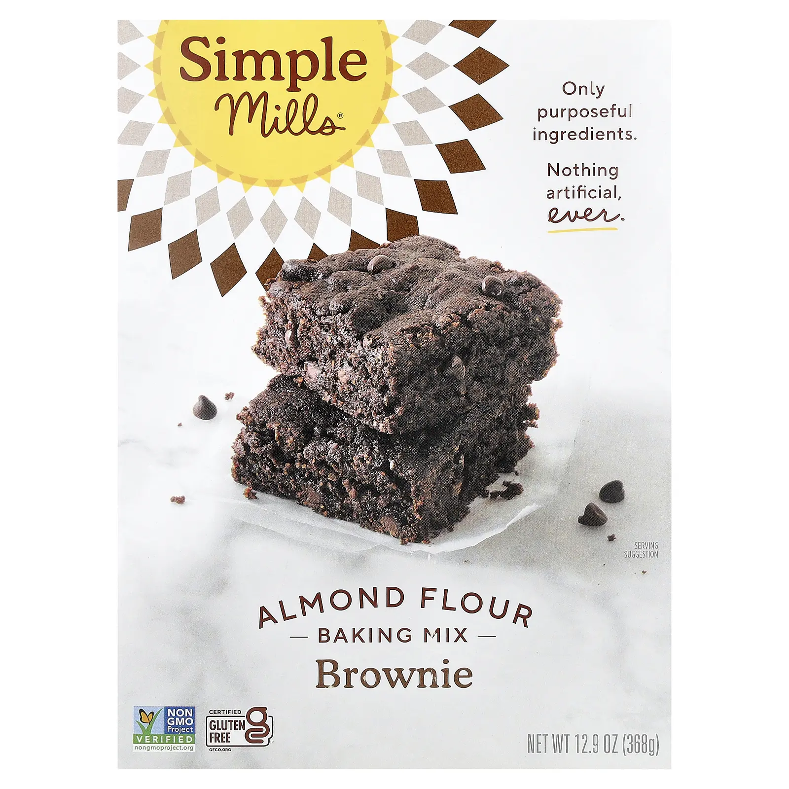 Simple Mills Almond Flour Baking Mix, Brownie, 12.9 oz (368 g)