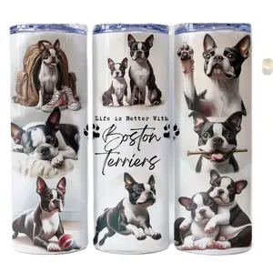 Boston Terriers 20oz Tumbler Life is Better With Boston Terriers Design with Adorable Dog Images