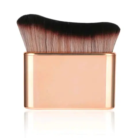 Soft Dense Smooth Lightweight Aesthetic Rose Gold Plastic Frame Material Personal Self-Tanning Brush, Body Kabuki Applicator for Quick Makeup Application, Natural Look, Self Tanner Brush and Body Care Beauty Tool