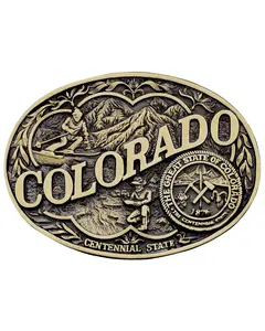 Montana Silversmiths Unisex Colorado State Heritage Attitude Belt Buckle - 60811Coc