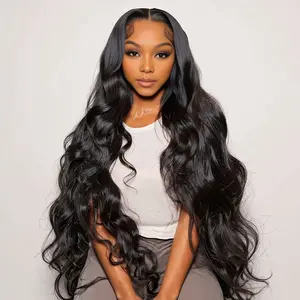 13x4 Lace Front Wig – Long Wavy Hair for Women with Middle Parting – Full and Natural Look Deep Wave Glueless HD