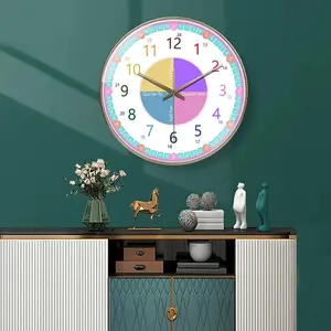 Study Wall Clock, Creative Colorful Clock, Suitable for Study, Study Room, Time Management, Home Decoration, 8/10/12 Inches