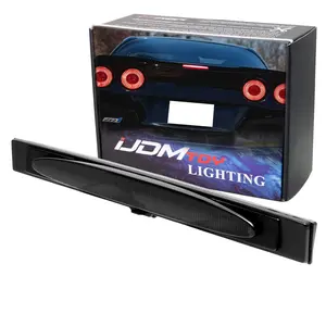 iJDMTOY Smoked Lens Race Car Style Strobe Featured LED Trunk Lid High Mount Third Brake Light Assembly For 2005-2013 Chevy C6 Corvette