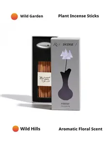 Wuusee Wild Lavender Hills Natural Lavender Floral Incense Sticks, 40 Sticks, Long Burning Time, Calming Home Fragrance