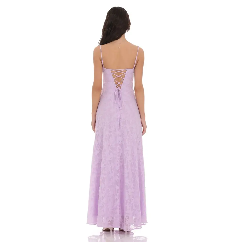 chinese dress ladies Mila Purple Lace Maxi Dress  Frock and Frill