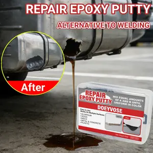 RV Metallic Epoxy Repair Paste, 1: 1 Mix Filler, Leak Sealant for Pipes, Tanks, Radiators, Multi-Purpose Patching Compound