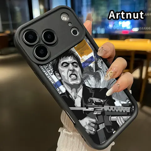 TPU Bumper Shockproof Cover for iPhone 17 Pro Max - Creative Scar Face Painted Pattern, Matte Texture, Camera Lens Guard, Rugged Durable Cellphone Handheld Devices Accessory