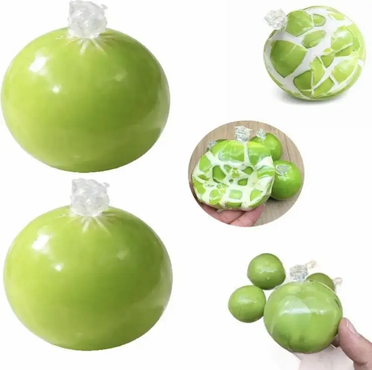 Handmade Crispy Shell Fruit Squish Ball, Dual Texture Squeeze Fidget Toy, Fun Tactile Hobby Collectible, Cute Novelty Stress Relief Gift for Sensory & Squish Toy Enthusiasts