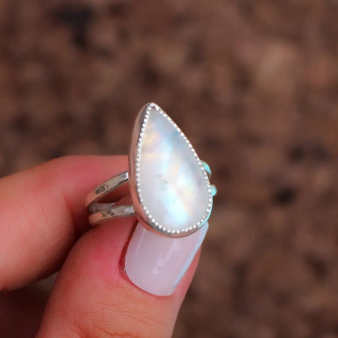 Moonstone Promise Ring – Size 6.5