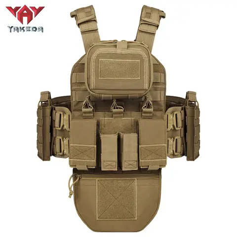 YAKEDA VT-8426 Men's Plain Tactical Chest Rig - Hunt-Ready Camo Outdoor Protective Tactical Equipment, Outdoor Hiking Men's Sports Vest