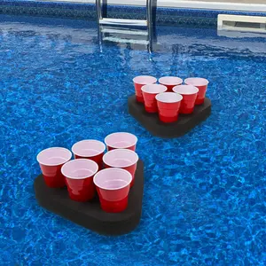 Whirl Pong Cup Pong Pool Float - Set of 2 - Foam Pool Triangle - Perfect for Pools, Beaches, and Parties