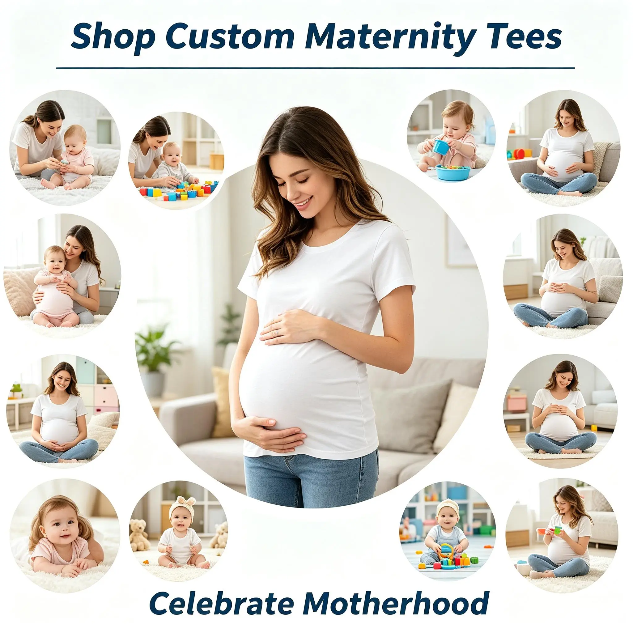 Custom Pregnancy Announcement T-Shirt Personalized Baby Photo & Custom Text Front Back Print, New Mom Sentimental Gift, Soft Cotton Custom Memory Tee For Baby Shower & Family Photoshoot
