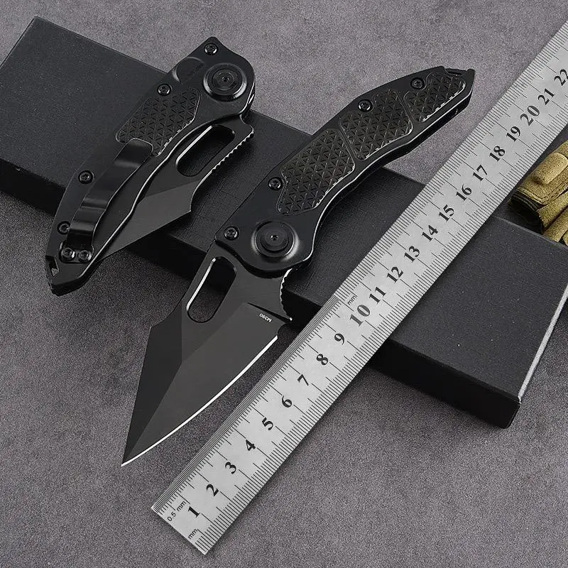 Outdoor Knives Portable Aluminum Handle Folding Knives Multi-Tool Knives  Gifts for Men black Blade