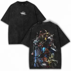 Dead by Daylight Vintage Streetwear Tee – Oversized Washed Horror Art For Killer Main Fans