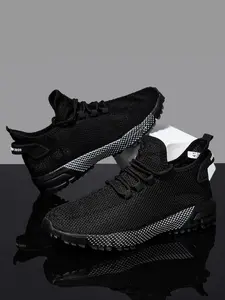 Men's Sporty Lace Up Breathable Sneakers, Casual Comfortable Walking Shoes, Trendy All-match Sneakers for Daily Wear