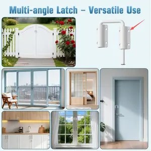 1-piece reinforced sliding door ring lock-90/180 U-shaped locking structure suitable for barns, gardens, fences and windows, durable.