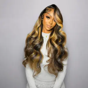 24 inches 1B/27 Body Wave Wig  13x6 Transparent HD Lace Front -  Human Virgin Hair (24 Inches), 180% Density | Glueless Exclusive Women’s Wig, Raw Hair Texture, Undetectable & Full Volume