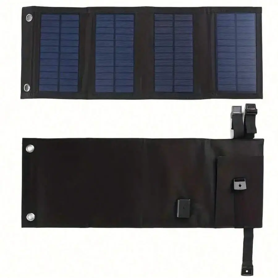 Outdoor Solar Charger (1 Count), 20w High Efficiency Solar Charger, Portable Flexible Solar Panel, Charger for Outdoor Camping Hiking Fishing