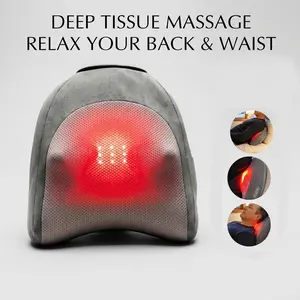 Low Frequency Lumbar Massager,Multifunctional Waist Stretching Back TractionDevice, Waist Comfort Care, 3-Level Vibration Massage and Thermal Therapy pain relief deep tissue Gun