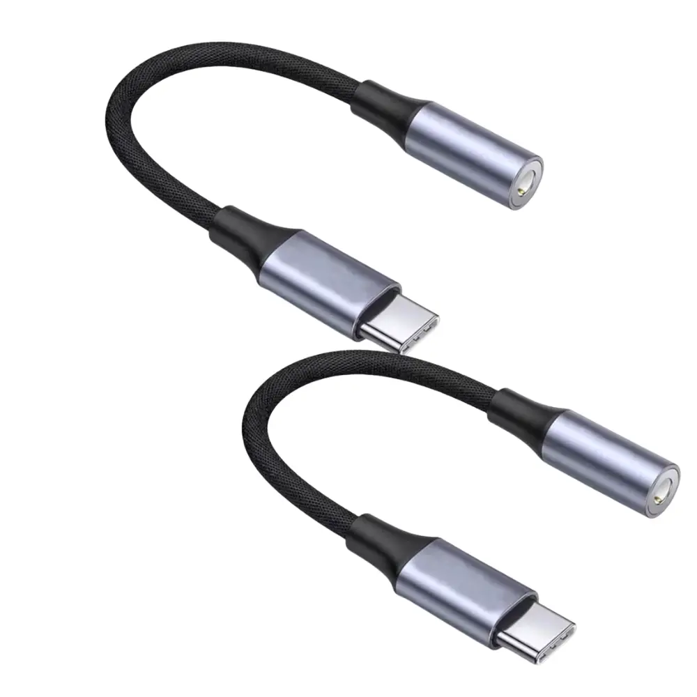 (2-Pack) USB C to Aux Audio Dongle Cable Cord USB-C to 3.5 mm Headphone Jack Adapter Compatible with iPhone 16 Pro Max/15 Pro/15, iPad