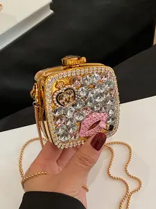 Trendy, personalized ladies' shiny and versatile acrylic small bag, Casual Shoulder Bag, Crossbody Clutch Purse, Cross body bags, mini small bag, simple and personalized lipstick headphone bag, suitable for commuting, work, dating, etc