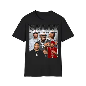 Nelly Rapper Hip Hop Collage Shirt, 2000s Rap Music Artist Graphic Shirt, Throwback Hip Hop Fans Gift, Streetwear Concert Outfit, Unisex Shirt for Rap Lovers