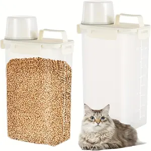 Dog Food Storage Container 3 Qt, Airtight Cat Food Container with Upgraded Large Spout, Portable Travel Pet Food Storage Dispenser for Small Animal Kibble Storage, Bird Seed Container