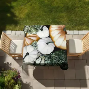 Begin Home Decor C1TC5858LO9GPR 58 x 58 in. Fall Pumpkins Tablecloth - Indoor & Outdoor Home Decor