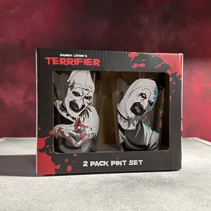 Terrifier: Art the Clown 16oz Pint Glass 2-Pack Terrifier: Art the Clown 16oz Pint Glass 2-Pack