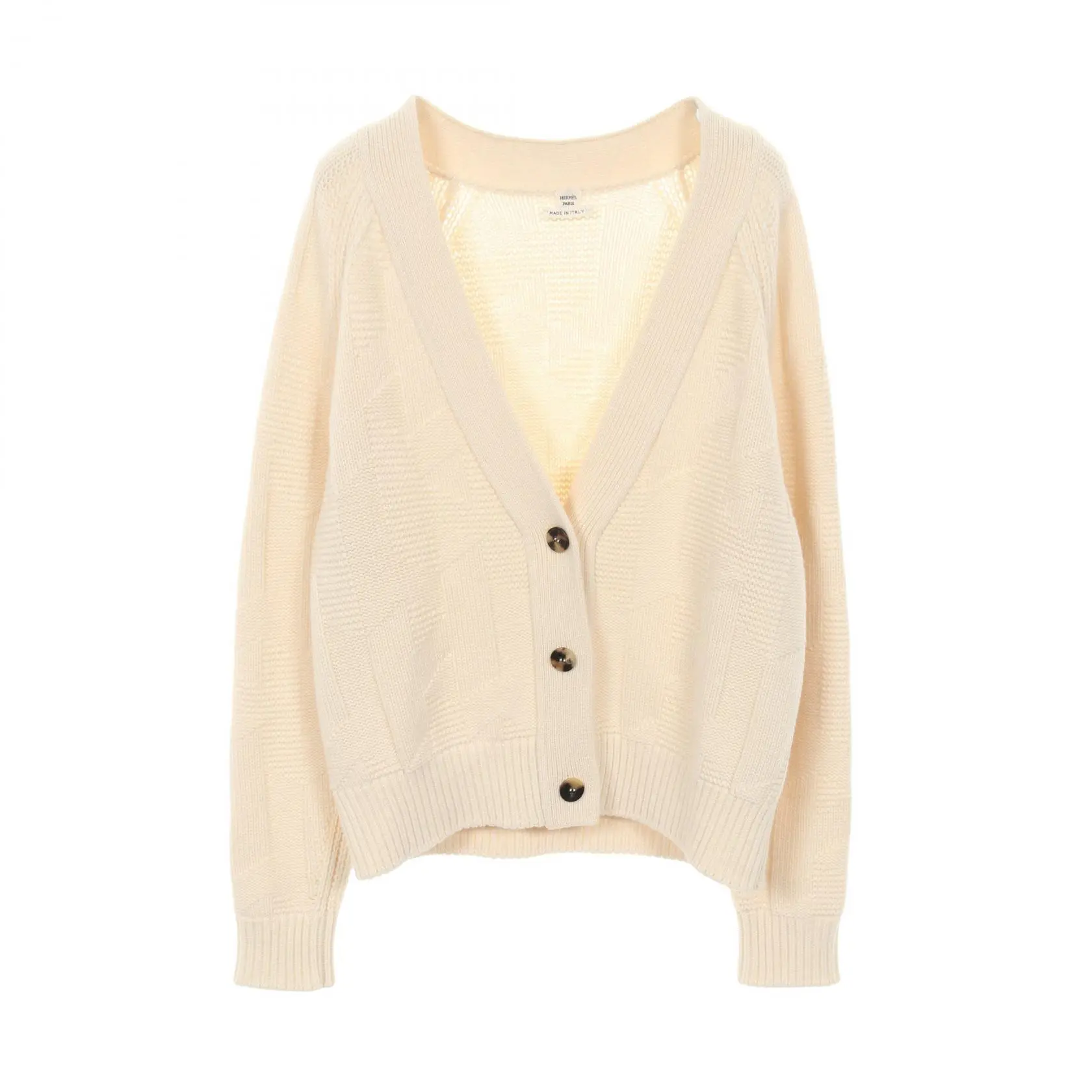 Pre-owned HERMÈS Wool Small Leather Goods Hermes Cardigan